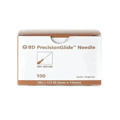 Needle 30ga x 0.5" BD Bx/100 (Regular Bevel)