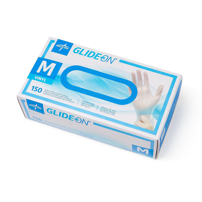 Glide-On Vinyl Powder-Free Clear Medium Bx/150 Gloves