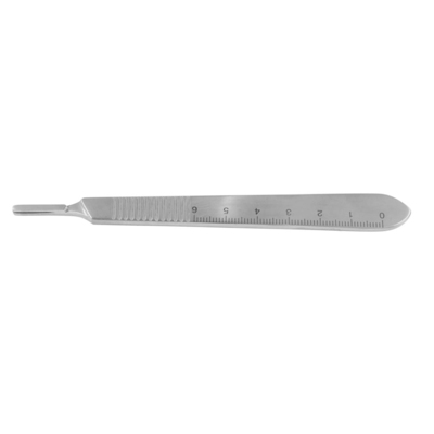 Scalpel Handle #3 Flat German Grade Stainless Steel (1" - 6" Scale) Pk/1