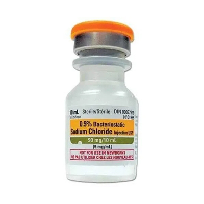 Sodium Chloride 0.9% For Injection 10ml Vial Bacteriostatic w/Preservative (1)