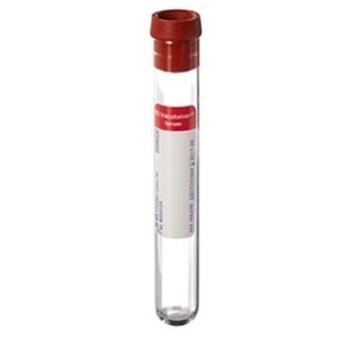 Vacutainer 10ml Red Glass Serum Tube Bx/100