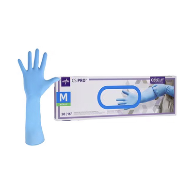 CS Pro Nitrile 16" Medium Powder-Free Blue Bx/50 Gloves