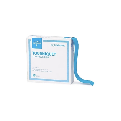 Tourniquet 1" X 18" Blue Perforated Bx/25