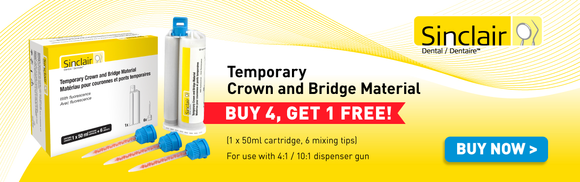 Sinclair Brand Temporary Crown & Bridge Material: Buy 4, Get 1 FREE!