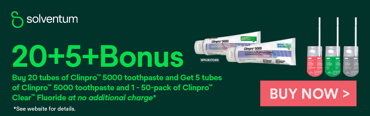 20+5+Bonus: Buy 20 Clinpro 5000 toothpastes, get 5 + 1 pack of Clinpro Clear!